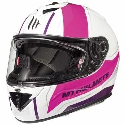 Budget 😍 Fiber Mt Helmets Rapide Duel H9 White Pink 🧨