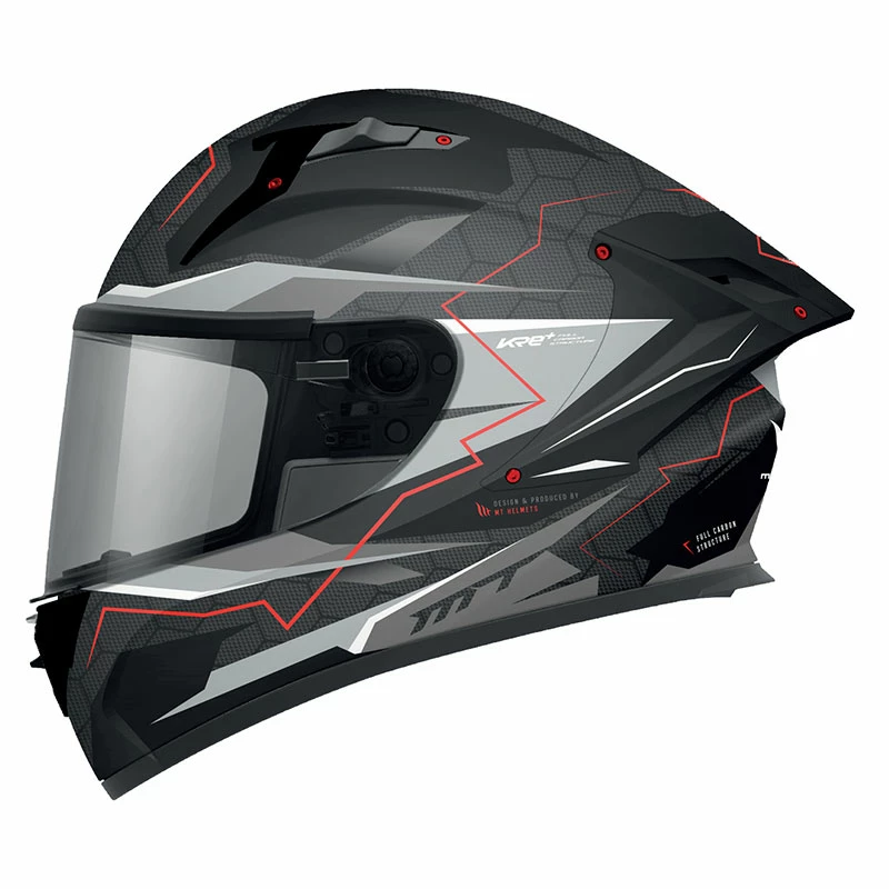 Promo š„° Fiber Mt Helmets Kre Plus Carbon Kraker C5 Red Fluo š