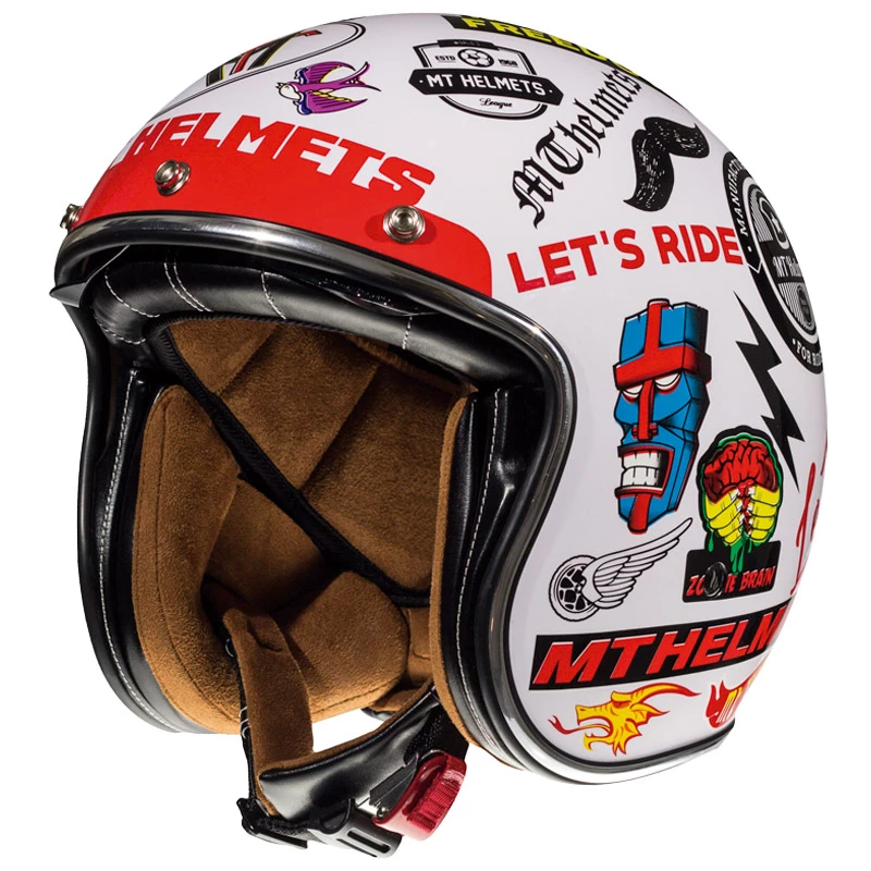 Budget ⭐ Custom Mt Helmets Le Mans 2 Sv Anarchy A0 White 🔔