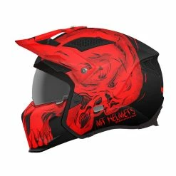 Wholesale 😀 Removable Chin Mt Helmets Streetfighter Sv Darkness A5 Red Matt ✔️