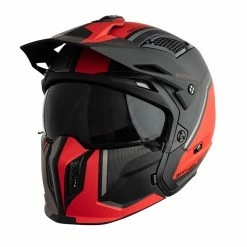 Brand new ⌛ Removable Chin Mt Helmets Streetfighter Sv Twin C5 Matt Red 🎁