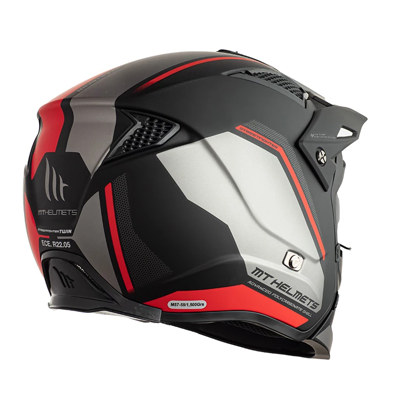 Brand new ⌛ Removable Chin Mt Helmets Streetfighter Sv Twin C5 Matt Red 🎁 - Image 2