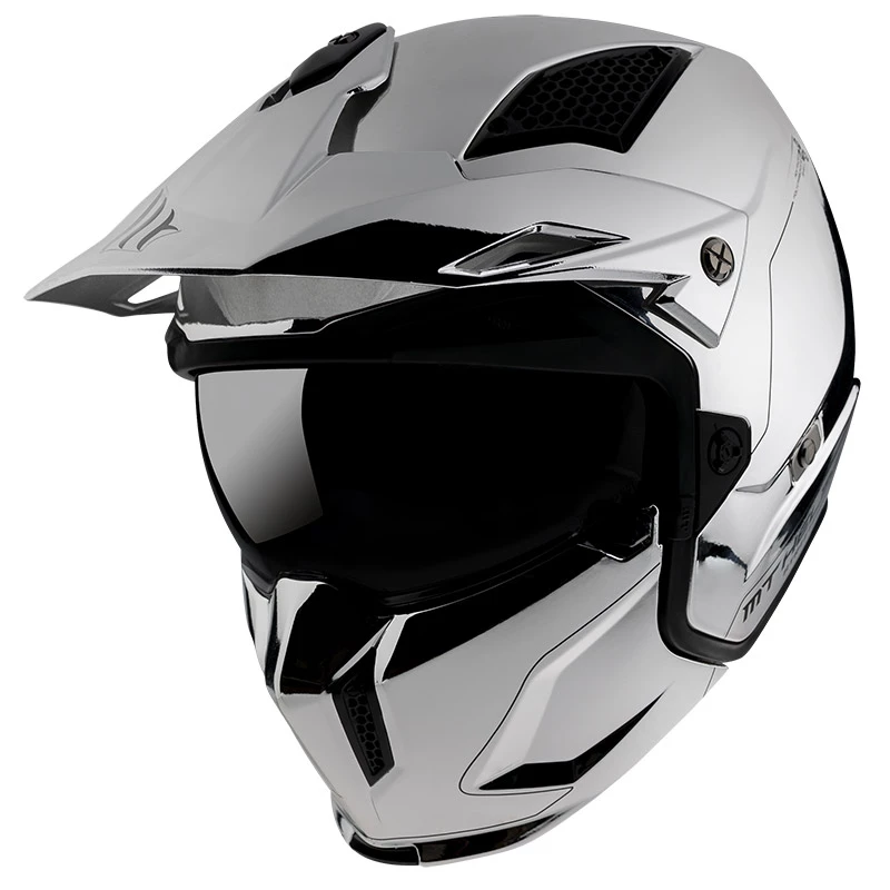 Best deal 😉 Removable Chin Mt Helmets Streetfighter Sv Chromed A2 Silver 🌟
