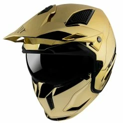 Best deal 💯 Removable Chin Mt Helmets Streetfighter Sv Chromed A9 Gold 😍