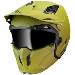 Brand new ❤️ Removable Chin Mt Helmets Streetfighter Sv Solid A6 Matt Green 🎁