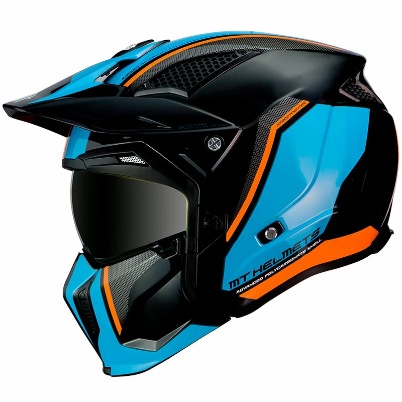 Flash Sale ⭐ Removable Chin Mt Helmets Streetfighter Sv Twin A4 Orange Fluo 💯 - Image 2
