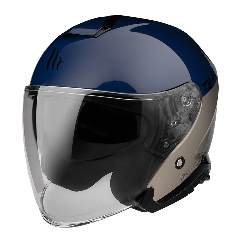 Best deal 🤩 Plastic Mt Helmets Thunder 3 Sv Jet Xpert A17 Helmet Blue 👏