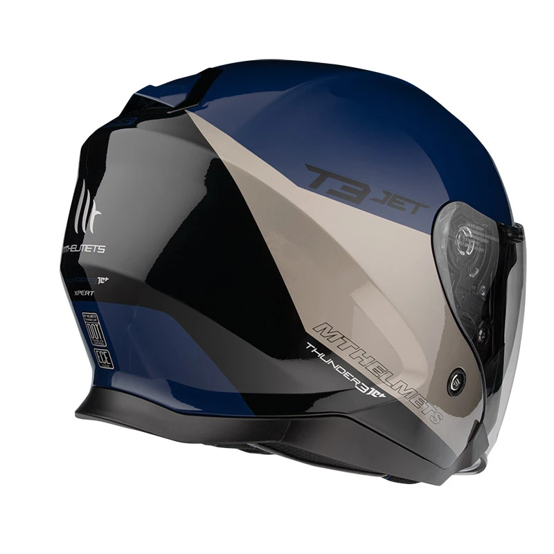 Best deal 🤩 Plastic Mt Helmets Thunder 3 Sv Jet Xpert A17 Helmet Blue 👏 - Image 3