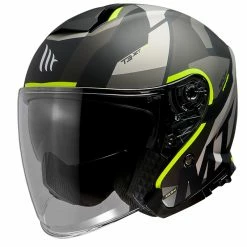 Hot Sale ❤️ Plastic Mt Helmets Thunder 3 Sv Jet Bow A3 Helmet Yellow 😍