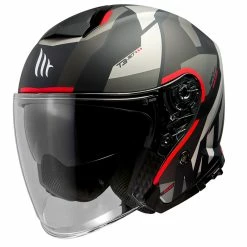 Outlet ❤️ Plastic Mt Helmets Thunder 3 Sv Jet Bow A5 Helmet Red 💯