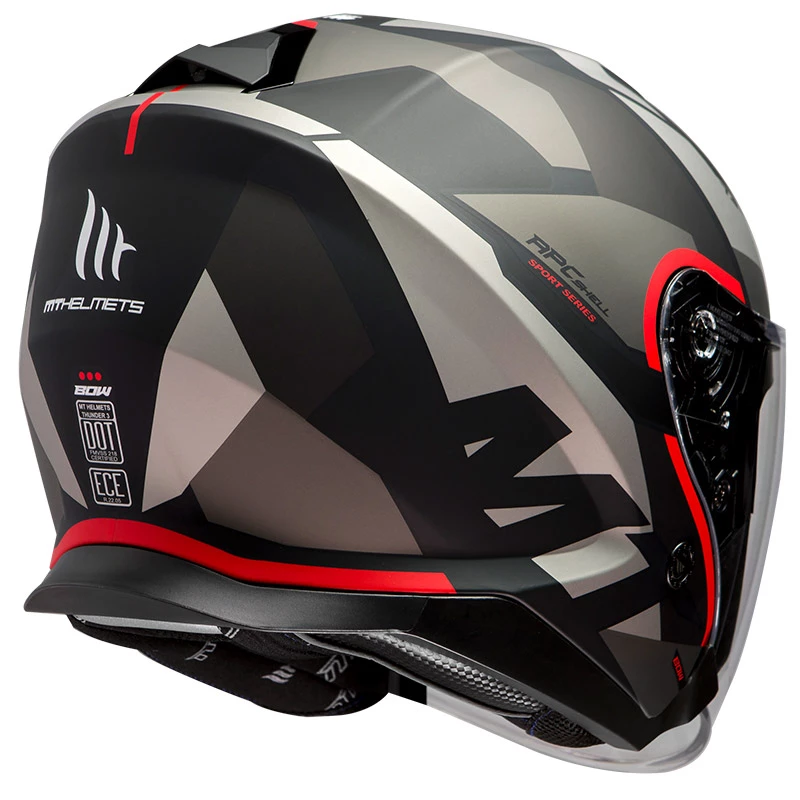 Outlet ❤️ Plastic Mt Helmets Thunder 3 Sv Jet Bow A5 Helmet Red 💯 - Image 3