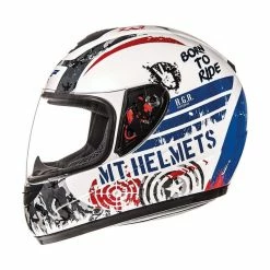 New ⭐ Plastic Mt Helmets Thunder Kid Sniper White Blue Red 🔔